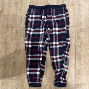 Plaid Lounge Pants - Red, White, and Black